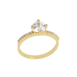 Μονόπετρο από χρυσό 14 καρατίων