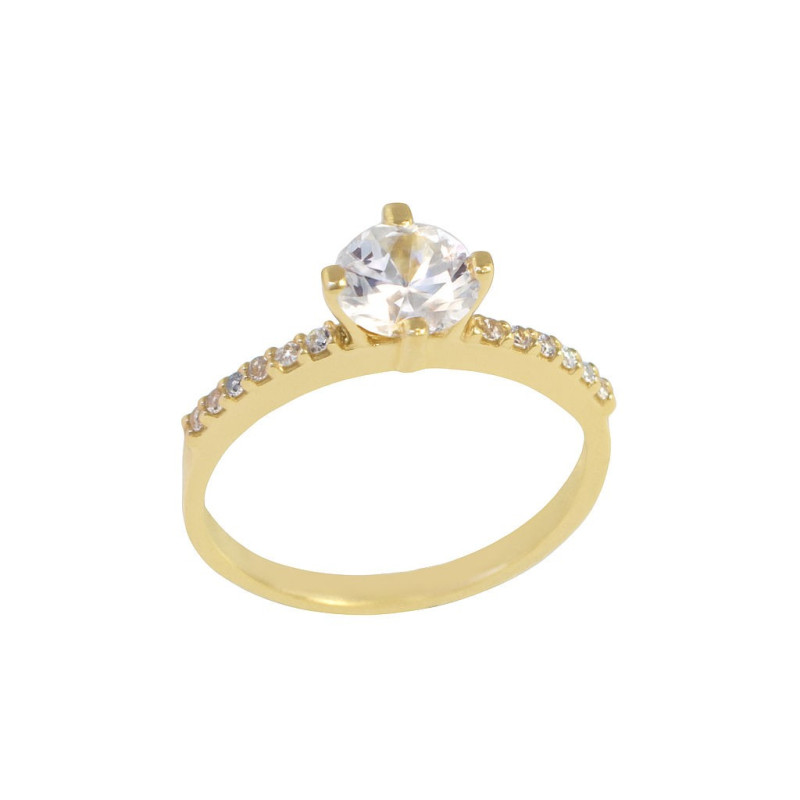 Μονόπετρο από χρυσό 14 καρατίων