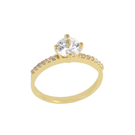 Μονόπετρο από χρυσό 14 καρατίων