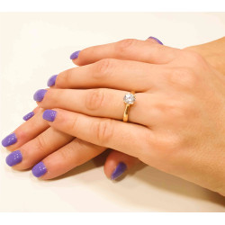 Μονόπετρο από χρυσό 14 καρατίων