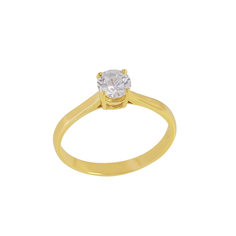 Μονόπετρο από χρυσό 14 καρατίων