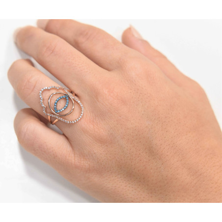 Δαχτυλίδι από ροζ χρυσό 14 καρατίων