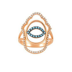 Δαχτυλίδι από ροζ χρυσό 14 καρατίων