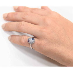 Δαχτυλίδι από λευκόχρυσο 14 καρατίων