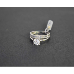 Μονόπετρο από λευκόχρυσο 14 καρατίων