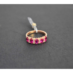 Δαχτυλίδι από ρόζ χρυσό 14 καρατίων