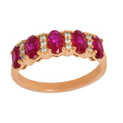 Δαχτυλίδι από ρόζ χρυσό 14 καρατίων