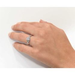 Μονόπετρο από λευκόχρυσο 14 καρατίων