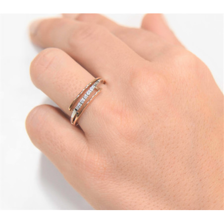 Δαχτυλίδι από ροζ χρυσό 14 καρατίων