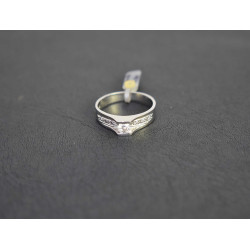 Μονόπετρο από λευκόχρυσο 14 καρατίων