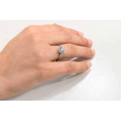 Δαχτυλίδι από λευκόχρυσο 14 καρατίων