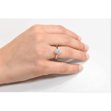 Δαχτυλίδι από ροζ χρυσό 14 καρατίων