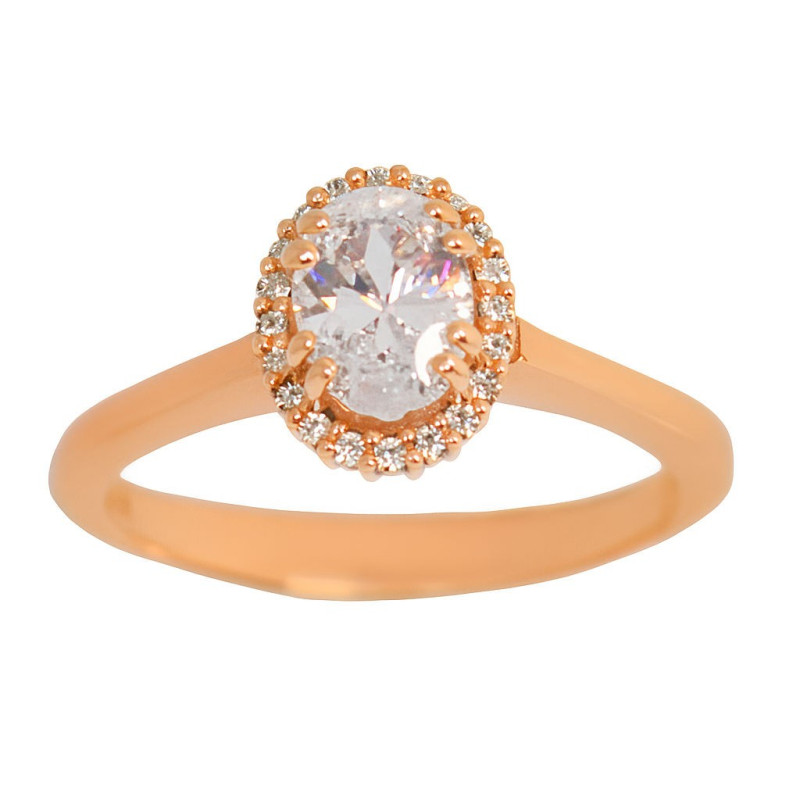 Δαχτυλίδι από ροζ χρυσό 14 καρατίων