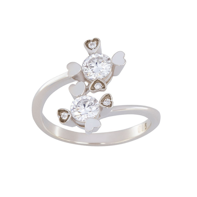 Δαχτυλίδι από λευκόχρυσο14 καρατίων