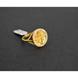 Δαχτυλίδι από χρυσό 14 καρατίων κωνσταντινάτο