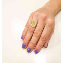 Δαχτυλίδι από χρυσό 14 καρατίων κωνσταντινάτο