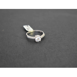 Μονόπετρο από λευκόχρυσο 14 καρατίων