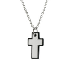 Σταυρός από ανοξείδωτο ατσάλι με αλυσίδα
