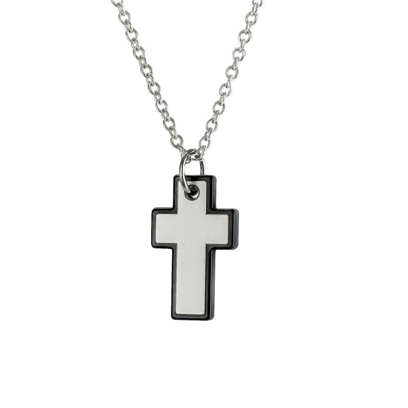 Σταυρός από ανοξείδωτο ατσάλι με αλυσίδα