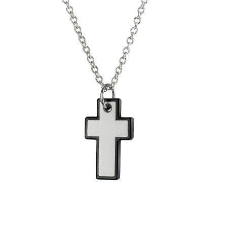 Σταυρός από ανοξείδωτο ατσάλι με αλυσίδα