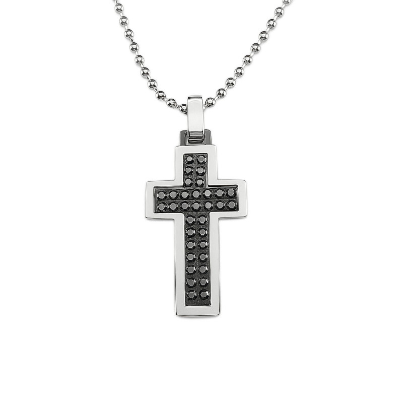 Σταυρός από ανοξείδωτο ατσάλι με αλυσίδα