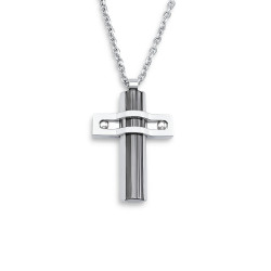 Σταυρός από ανοξείδωτο ατσάλι με αλυσίδα