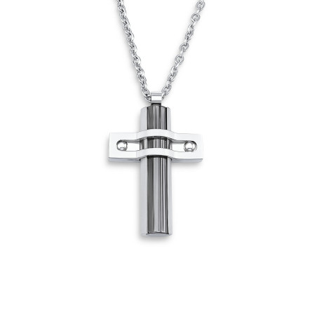 Σταυρός από ανοξείδωτο ατσάλι με αλυσίδα