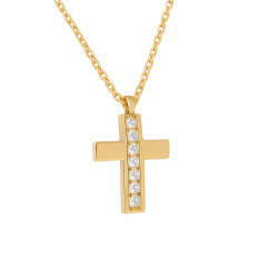 Κολιέ Σταυρουδάκι Triantos χρυσό 9 καρατίων