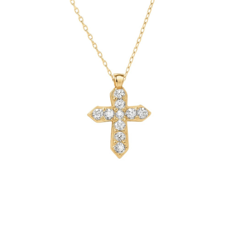 Κολιέ Σταυρουδάκι Triantos χρυσό 9 καρατίων