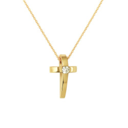 Κολιέ Σταυρουδάκι Triantos χρυσό 9 καρατίων
