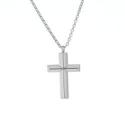 Κολιέ Σταυρουδάκι Triantos λευκόχρυσο 9 καρατίων