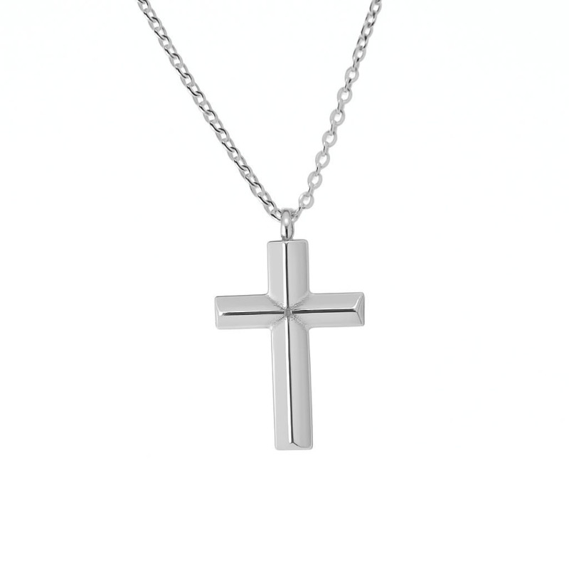 Κολιέ Σταυρουδάκι Triantos λευκόχρυσο 9 καρατίων