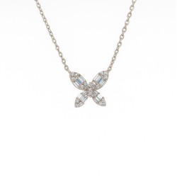 Κολιέ πεταλούδα από ασήμι 925 SILVENZA