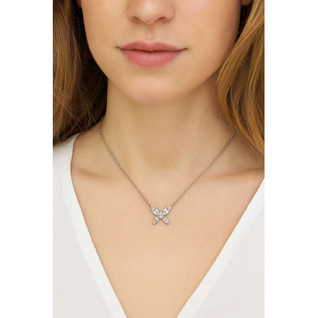 Κολιέ πεταλούδα από ασήμι 925 SILVENZA