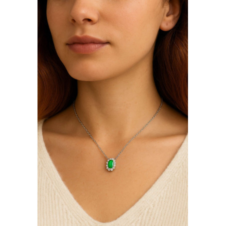 Κολιέ ροζέτα από ασήμι 925 SILVENZA