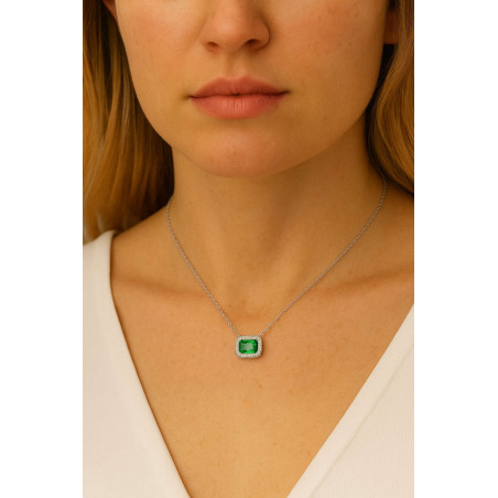 Κολιέ ροζέτα από ασήμι 925 SILVENZA