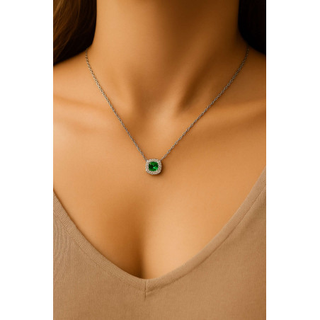 Κολιέ ροζέτα από ασήμι 925 SILVENZA