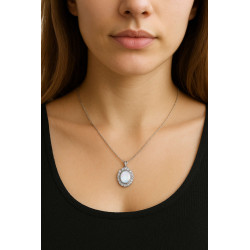 Κολιέ ροζέτα από ασήμι 925 SILVENZA