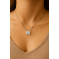 Κολιέ ροζέτα από ασήμι 925 SILVENZA