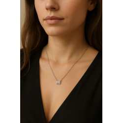 Κολιέ ροζέτα από ασήμι 925 SILVENZA