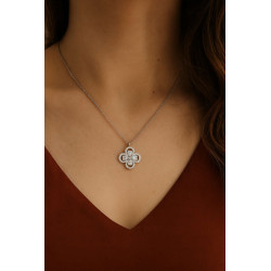 Κολιέ σταυρός από ασήμι 925 SILVENZA