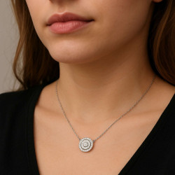 Κολιέ κύκλος από ασήμι 925 SILVENZA
