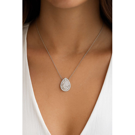 Κολιέ δάκρυ από ασήμι 925 SILVENZA