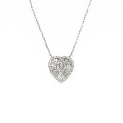 Κολιέ καρδιά από ασήμι 925 SILVENZA