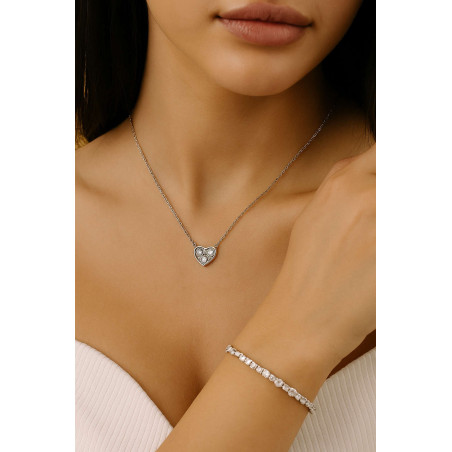 Κολιέ δάκρυ από ασήμι 925 SILVENZA