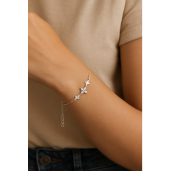 Βραχιόλι σταυρουδάκια από ασήμι 925 SILVENZA