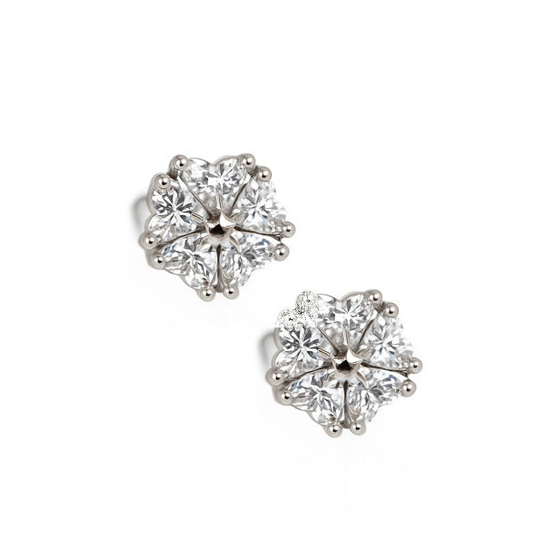 Σκουλαρίκια λουλούδι από ασήμι 925 SILVENZA