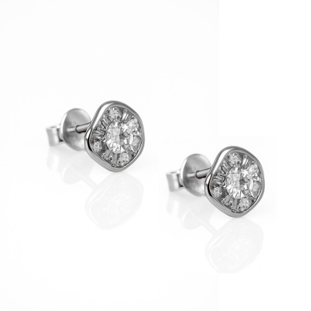 Σκουλαρίκια λουλούδι από ασήμι 925 SILVENZA