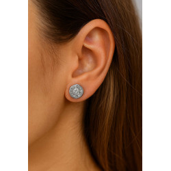 Σκουλαρίκια λουλούδι από ασήμι 925 SILVENZA