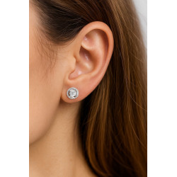 Σκουλαρίκια λουλούδι από ασήμι 925 SILVENZA